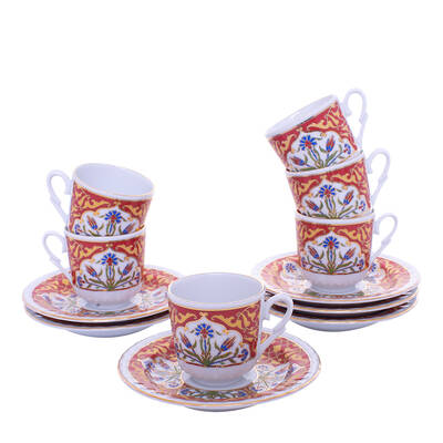 12 Parça Karton Kutulu <br> Altılı Kahve Fincanı Takımı <br> ORNK813 - 1