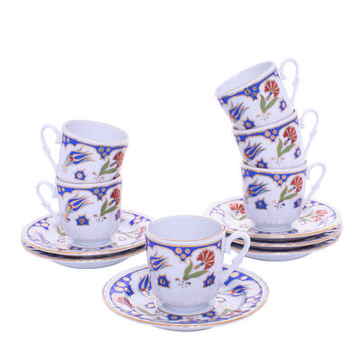 12 Parça Karton Kutulu <br> Altılı Kahve Fincanı Takımı <br> ORNK814 - 1