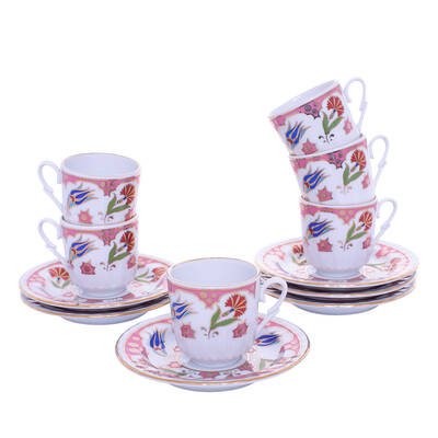 12 Parça Karton Kutulu <br> Altılı Kahve Fincanı Takımı <br> ORNK815 - 1