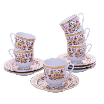 12 Parça Karton Kutulu <br> Alltılı Kahve Fincanı Takımı <br> ORNK817 - 1