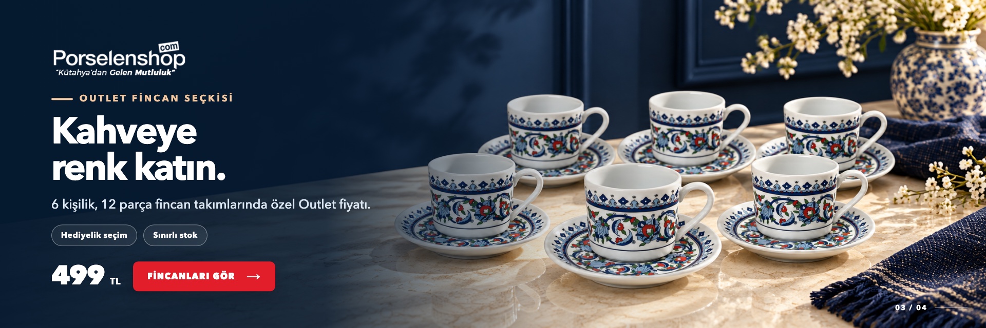 PorselenShop Outlet fincan takımları