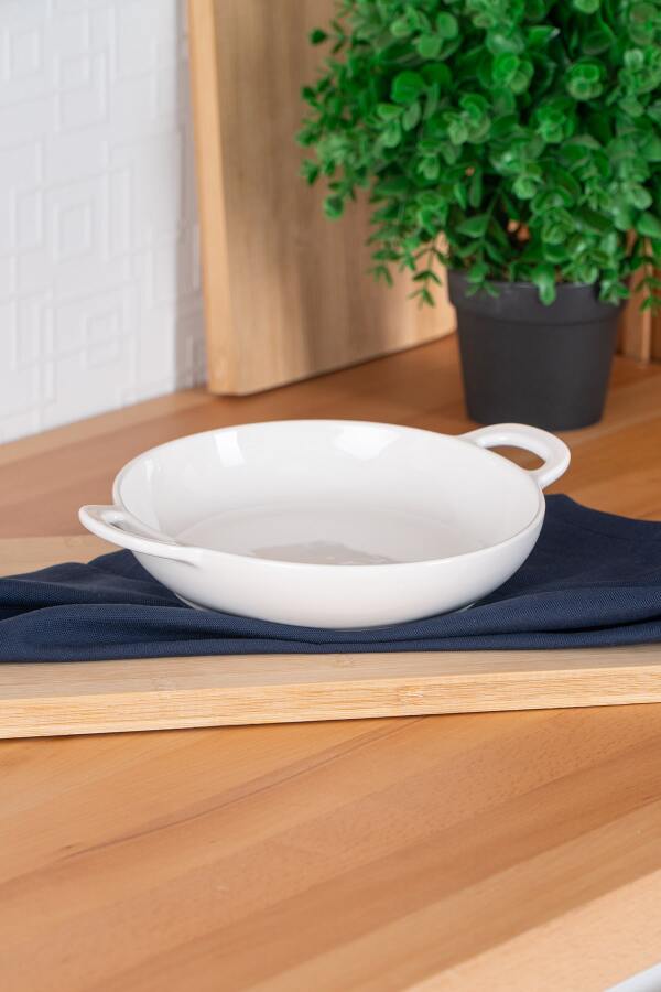 Acar Bianco Perla Kulplu Yuvarlak Tabak İKİLİ - 25 cm SCT-05388 - 1