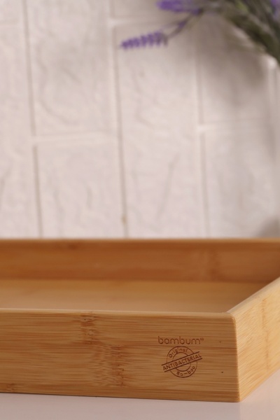 Bambum Marbella - Bambu Desenli Tepsi Büyük - 4
