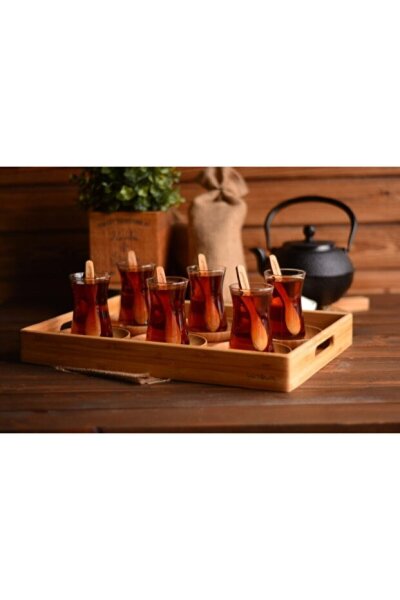 Bambum Marbella - Bambu Desenli Tepsi Büyük - 5