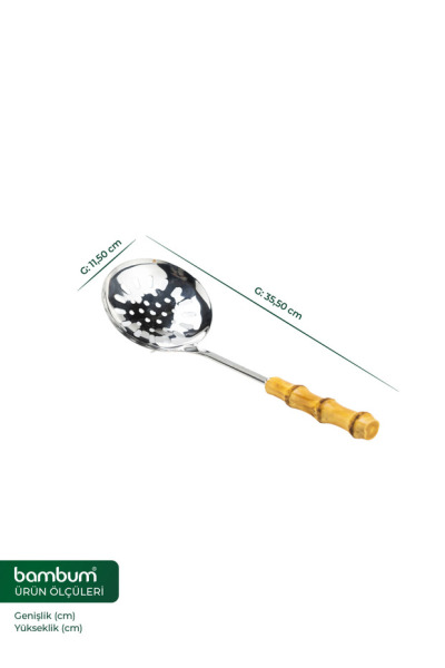 Bambum Mundo - Bambu Saplı Kaşık Süzgeç 33,5*11,5cm - 2