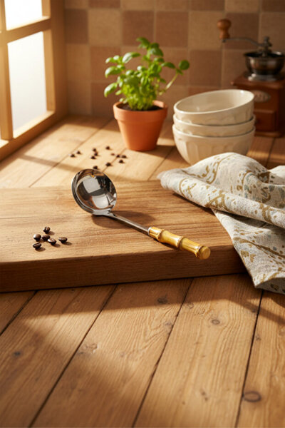 Bambum Mundo - Bambu Saplı Kepçe - 34-9,5cm - 2