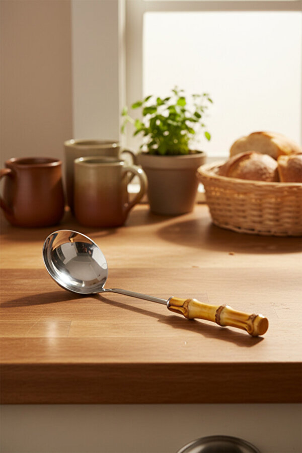 Bambum Mundo - Bambu Saplı Kepçe - 34-9,5cm - 4