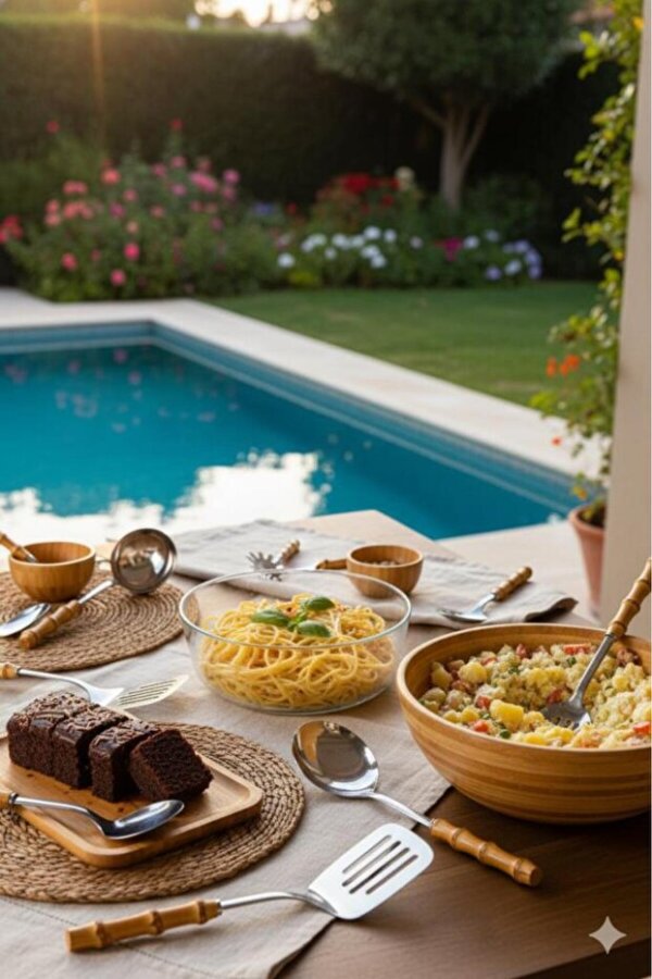 Bambum Mundo - Bambu Saplı Spagetti Kaşığı 29*7,5cm - 5