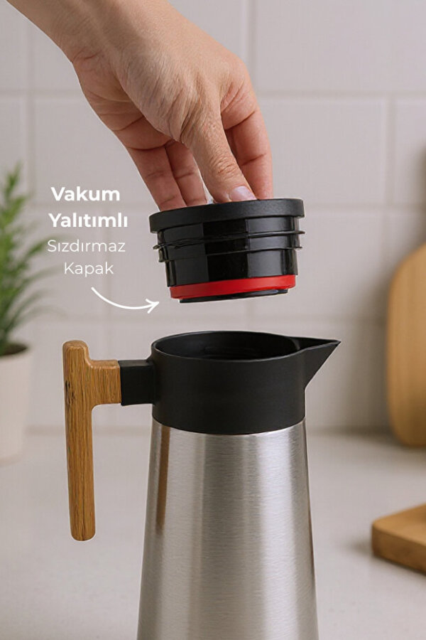 Bambum North - Bambu Saplı Çelik Termos Inox 2 Litre - 2