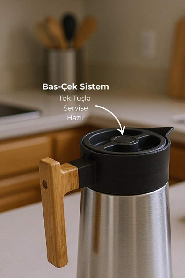 Bambum North - Bambu Saplı Çelik Termos Inox 2 Litre - 4