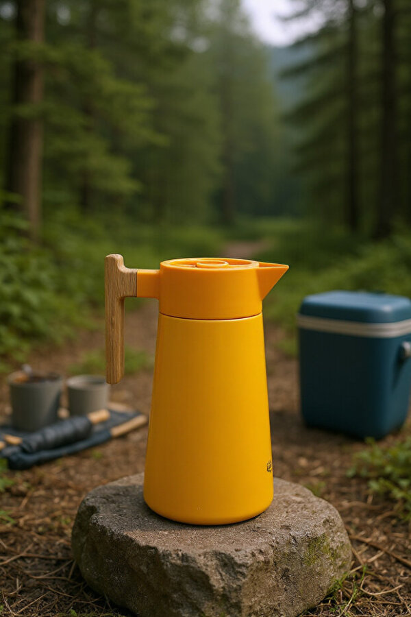Bambum North - Bambu Saplı Çelik Termos Turuncu 2 Litre - 1
