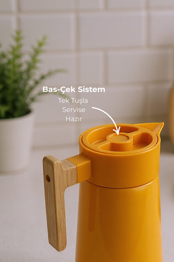 Bambum North - Bambu Saplı Çelik Termos Turuncu 2 Litre - 6