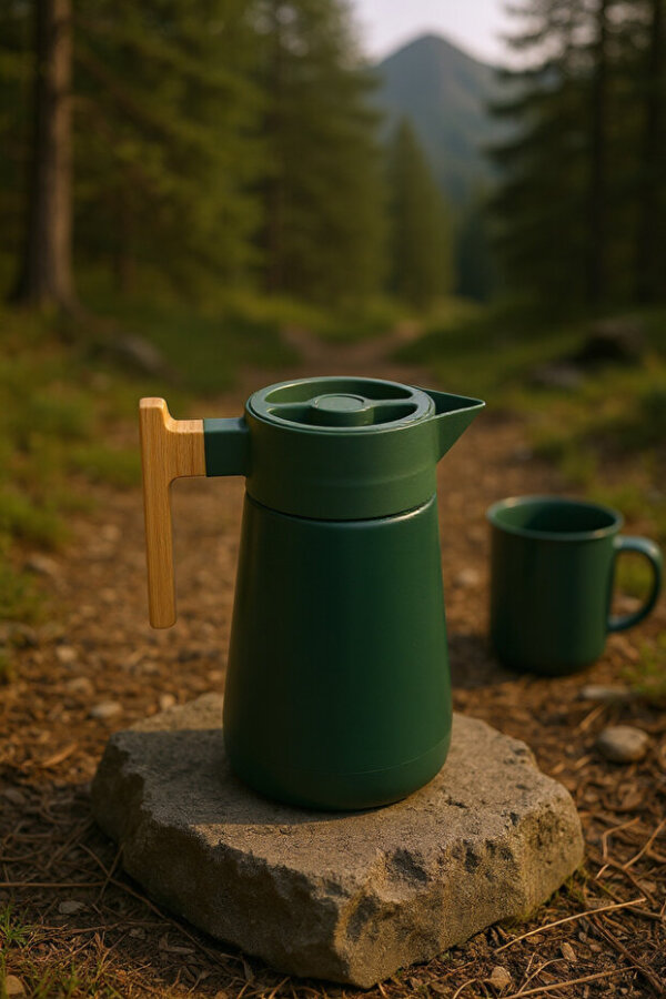 Bambum North - Bambu Saplı Çelik Termos Yeşil 1,5 Litre - 1