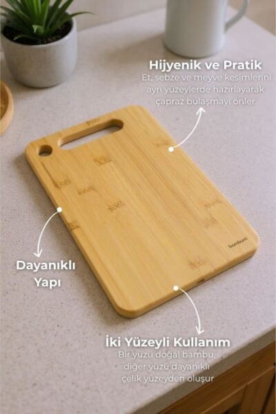 Bambum Stan - Çift Taraflı Kesme Tahtası Orta - 3