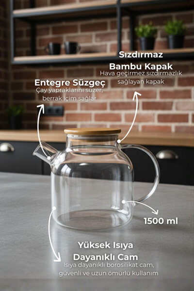 Bambum Taric - Cam Demlik 1500ml - 3
