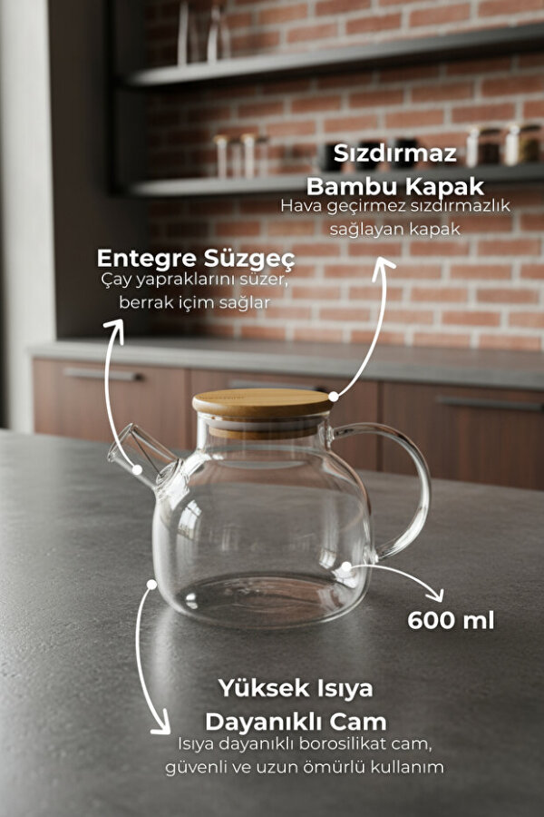 Bambum Taric - Cam Demlik 600ml - 1