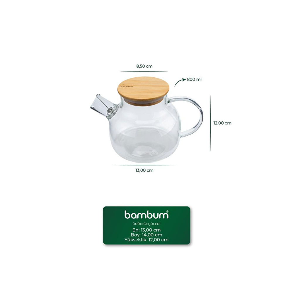 Bambum Taric - Cam Demlik 800ml
