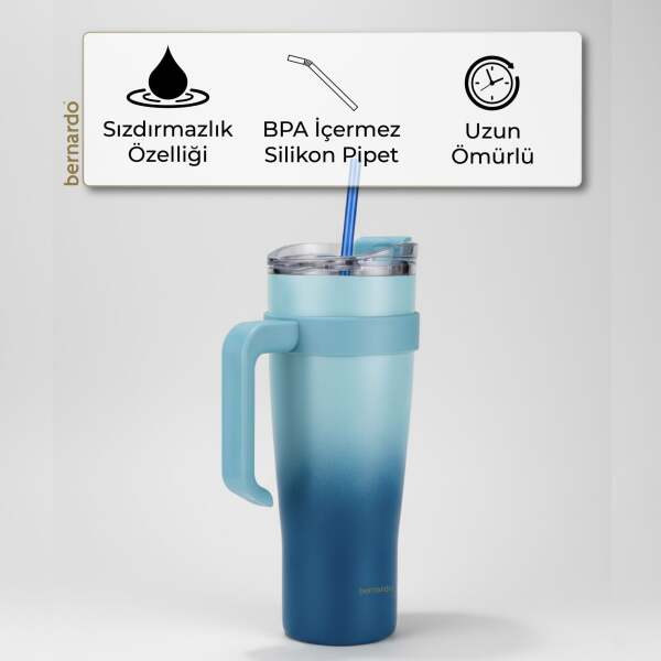 Bernardo Alto Pipetli Termos Bardak Lacivert 1000ml - 5