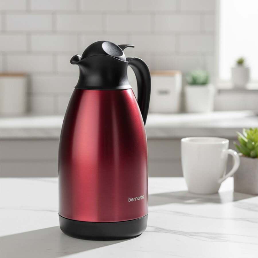 Bernardo Grandio Çelik Termos Bordo 2 Litre - 4