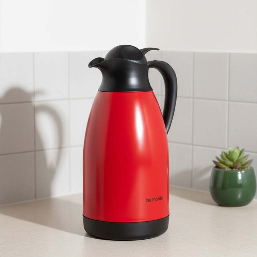 Bernardo Grandio Çelik Termos Kırmızı 2 Litre - 5