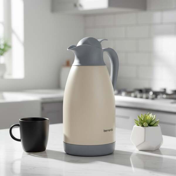 Bernardo Grandio Çelik Termos Krem 2 Litre - 4