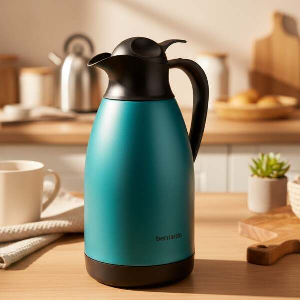 Bernardo Grandio Çelik Termos Turkuaz 2 Litre - 3