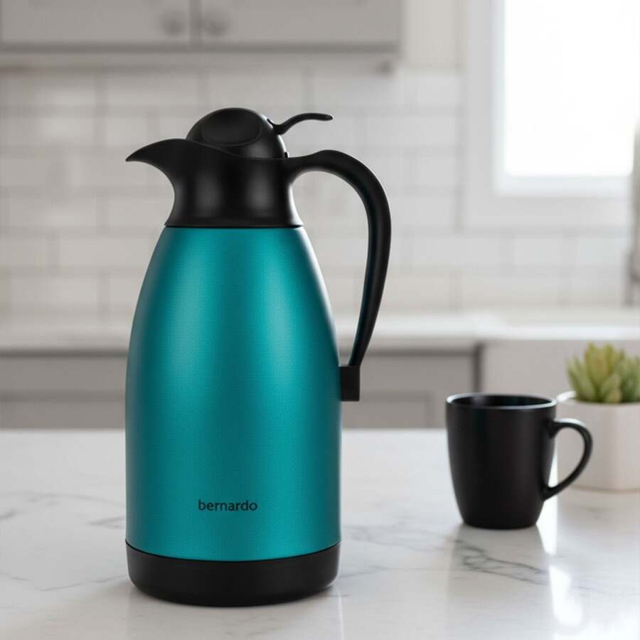 Bernardo Grandio Çelik Termos Turkuaz 2 Litre - 4