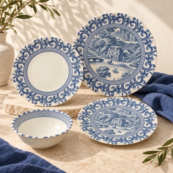 Bernardo Mavi Outlet 24 Parça 6 Kişilik Yemek Takımı - 2