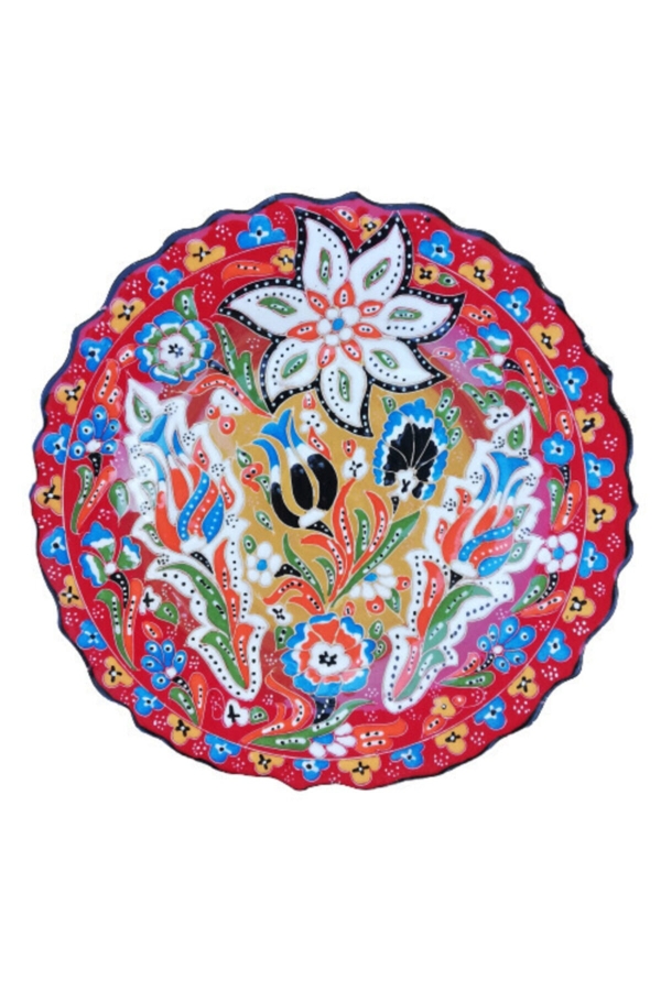 Dekoratif Tabak 25 Cm Kırmızı - 1
