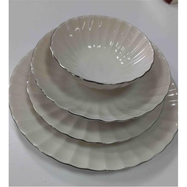 Farika Porselen Işıl Platin Yaldızlı 24 Parça 6 Kişilik Yemek Takımı