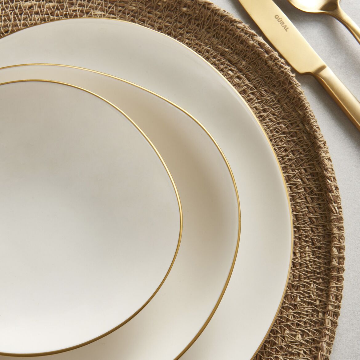 Güral Porselen 6 Kişilik 30 Parça Gold Boya File Roden Seri
