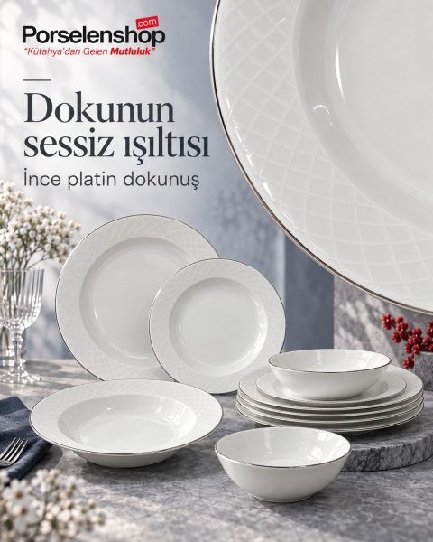 Güral Porselen Alfa Gümüş 24 Parça 6 Kişilik Yemek Takımı - 3