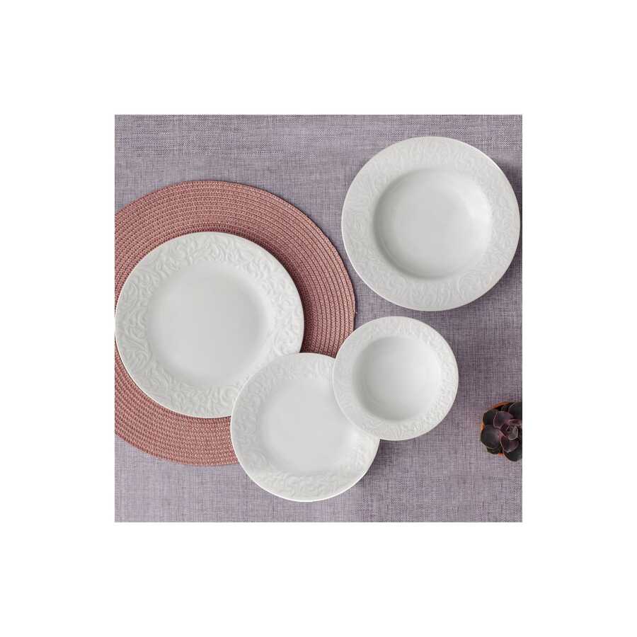 Güral Porselen <br> Bronte 24 Parça 6 Kişilik Yemek Seti <br> BRN24Y400