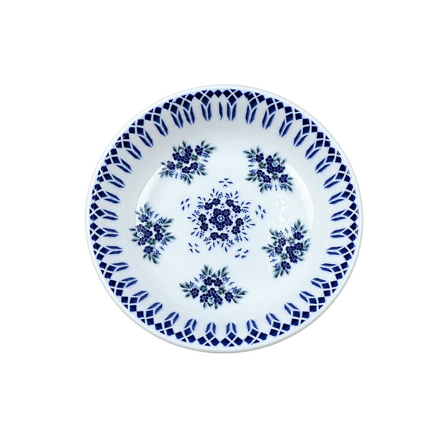 Güral Porselen Camelia 1654 Mavi Desenli 14 cm Çerez Kasesi / Kahvaltılık 6’lı Set - 2