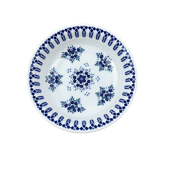 Güral Porselen Camelia 1654 Mavi Desenli 17 cm Sulu Yemek Tabağı 6’lı Set - 2