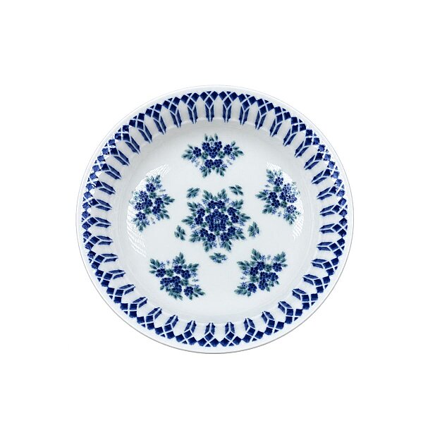 Güral Porselen Camelia 1654 Mavi Desenli 19 cm Yemek Tabağı 6’lı Set - 2