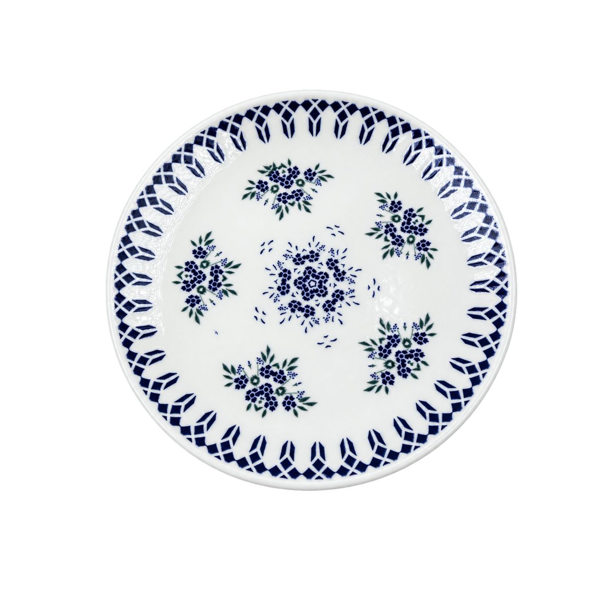 Güral Porselen Camelia 1654 Mavi Desenli 25 cm Servis Tabağı 6’lı Set