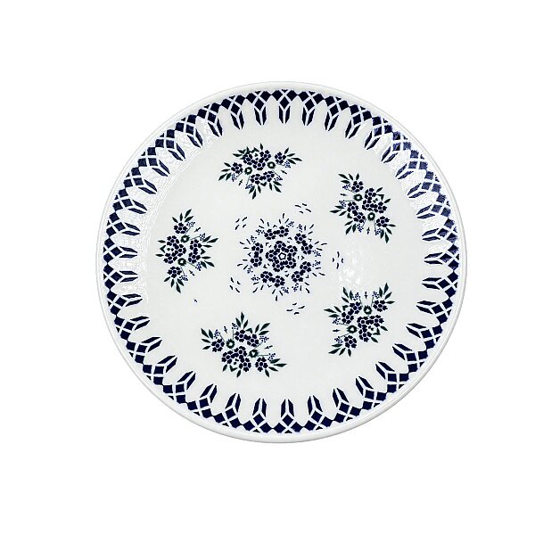 Güral Porselen Camelia 1654 Mavi Desenli 25 cm Servis Tabağı 6’lı Set - 2