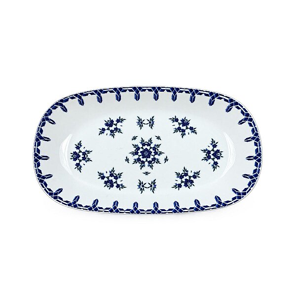 Güral Porselen Camelia 1654 Mavi Desenli 26 cm Kayık Tabak 2’li Set - 2