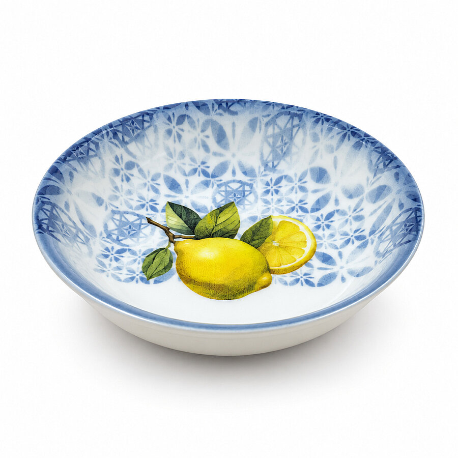 Güral Porselen Camelia Limon Desenli 14 cm 6'lı Çerez ve Yoğurt Kasesi - 2