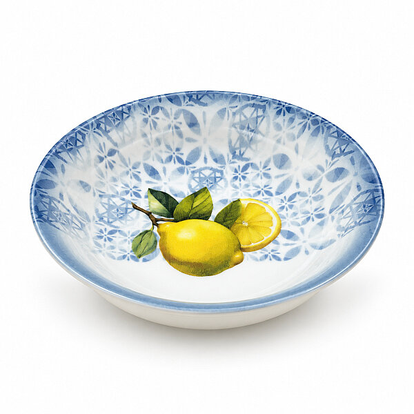 Güral Porselen Camelia Limon Desenli 17 cm 6'lı Sulu Yemek Tabağı - 2