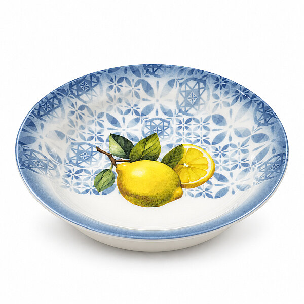 Güral Porselen Camelia Limon Desenli 19 cm 6'lı Çukur Gourmet Tabağı - 2
