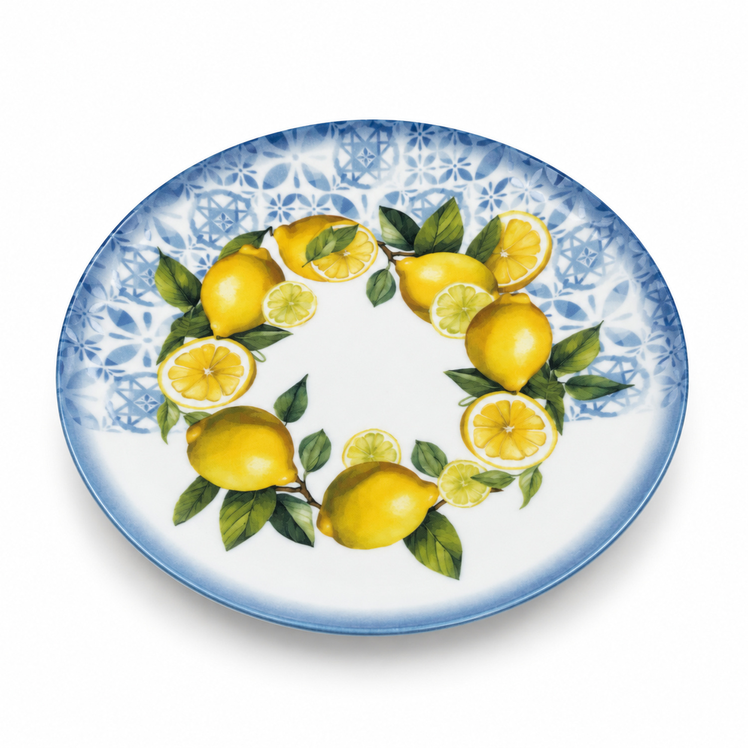 Güral Porselen Camelia Limon Desenli 25 cm 6'lı Servis Tabağı