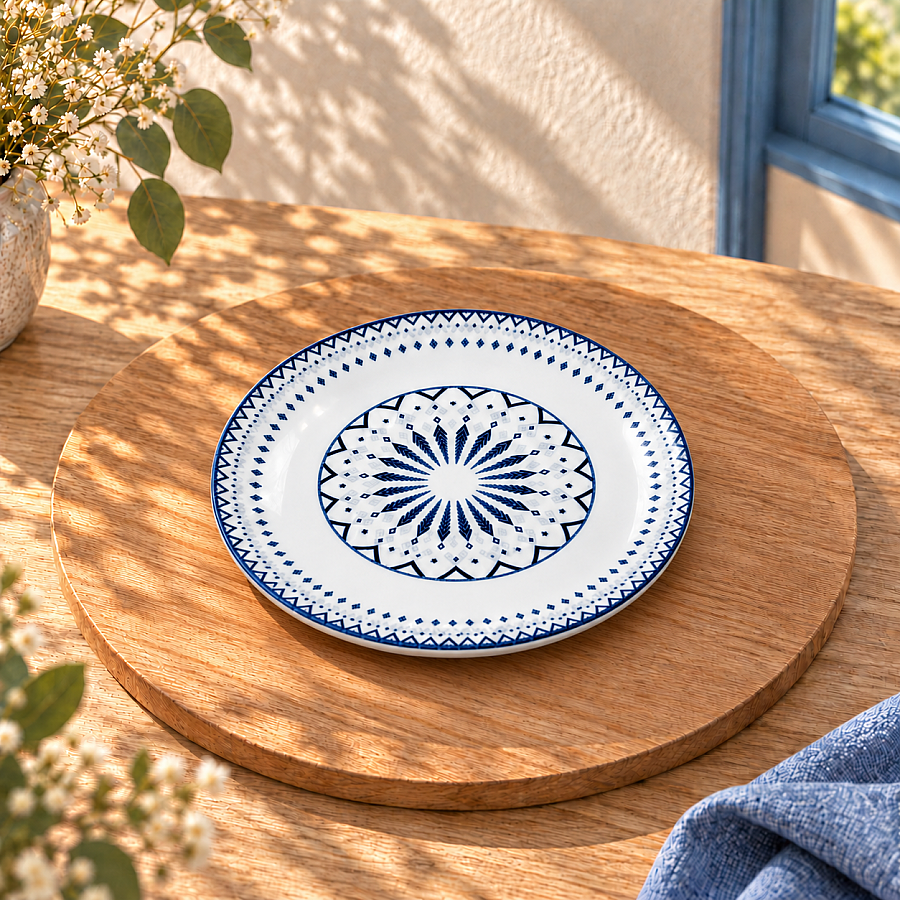 Güral Porselen Dijital 19 cm 6’lı Pasta Tabağı - 1