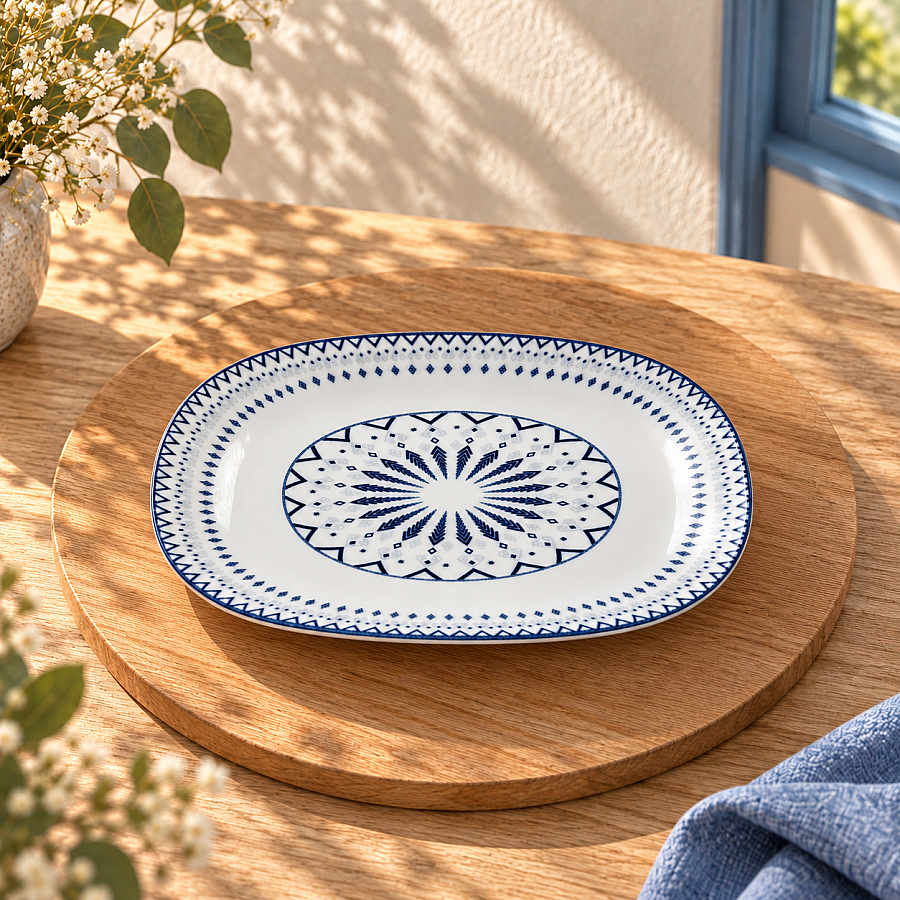 Güral Porselen Dijital 24 cm 2’li Kayık Tabak - 1