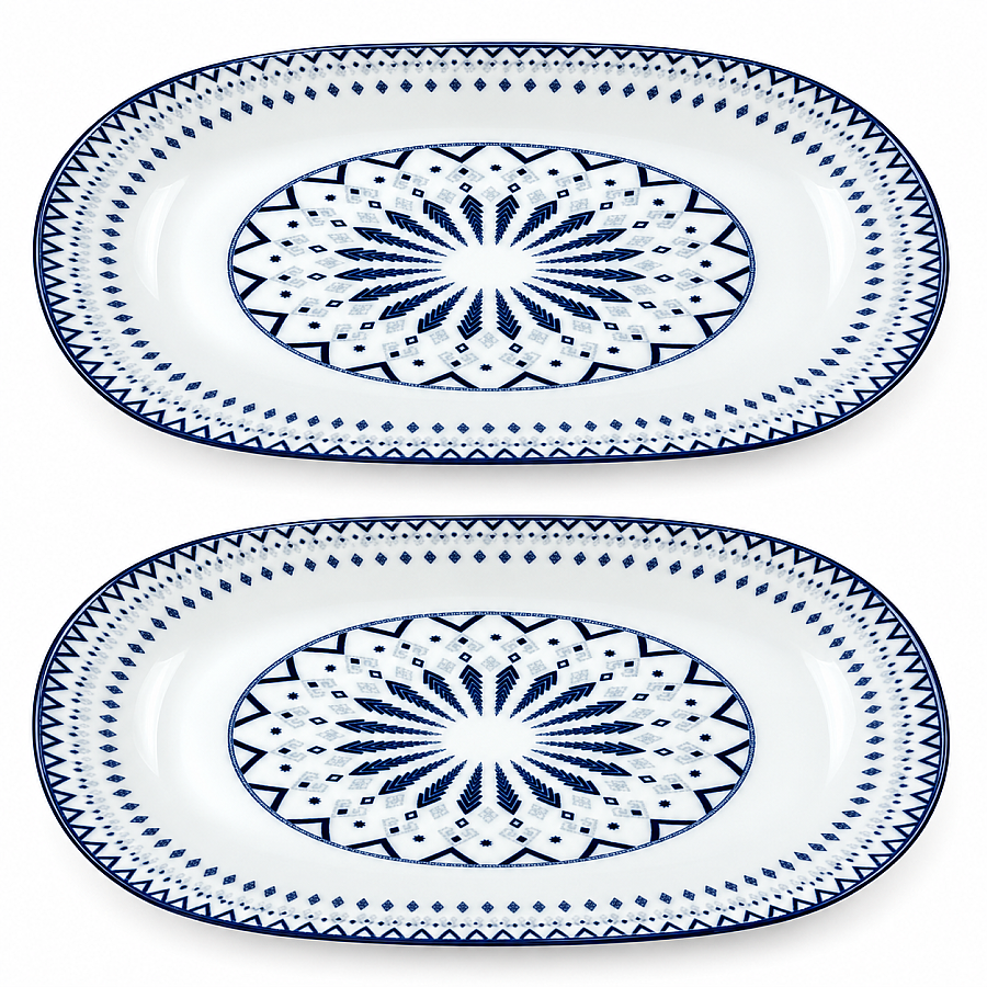 Güral Porselen Dijital 24 cm 2’li Kayık Tabak - 3