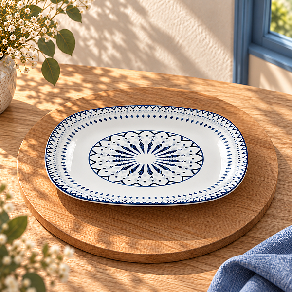 Güral Porselen Dijital 26 cm 2’li Kayık Tabak