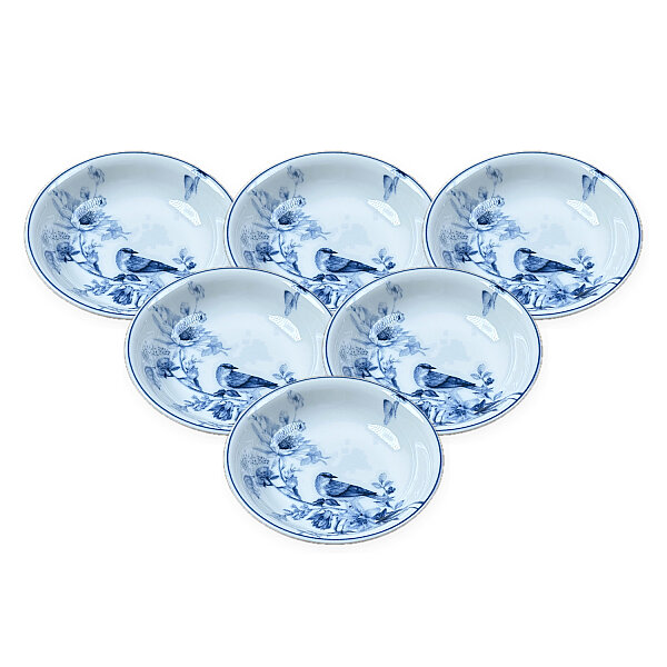 Güral Porselen Kuş Desenli 14 cm 6'lı Çerez ve Yoğurt Kasesi - 2
