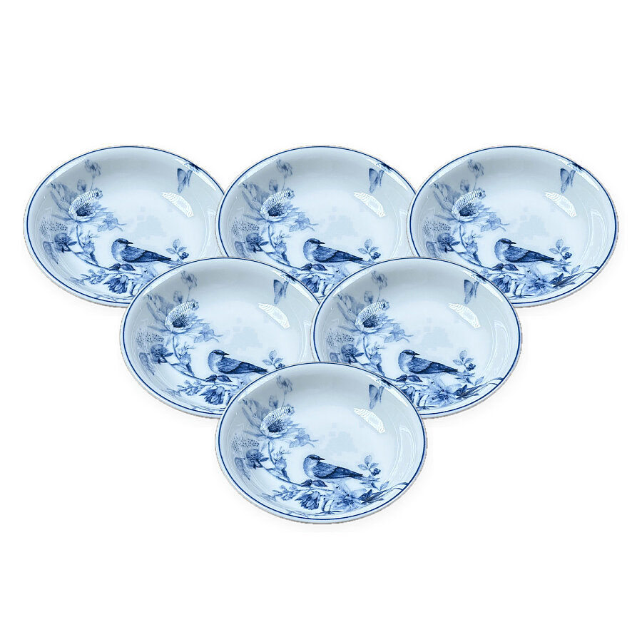 Güral Porselen Kuş Desenli 14 cm 6'lı Çerez ve Yoğurt Kasesi - 2