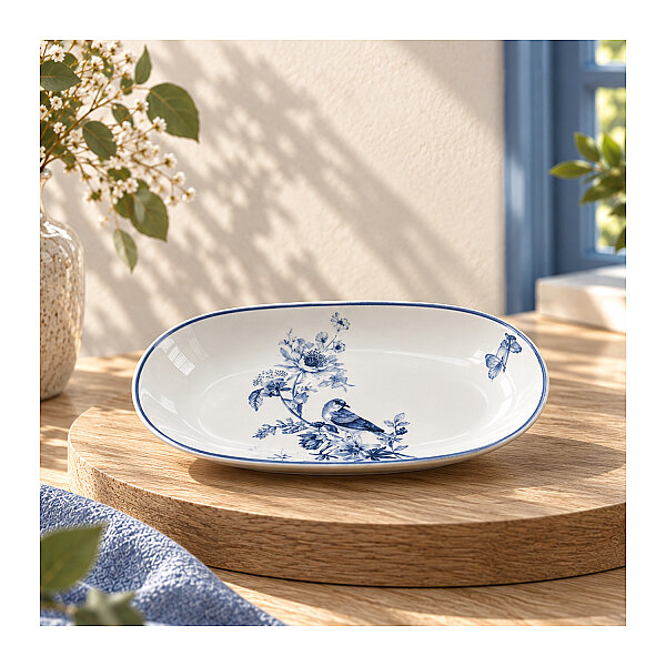 Güral Porselen Kuş Desenli 15 cm 6'lı Meze ve Kahvaltı Tabağı
